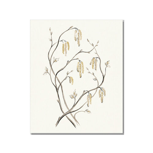 Tableau Canvas Fleurs Épuré – Branches Noisetier 40×60 cm