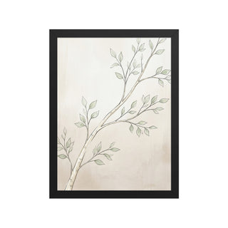 Affiche encadrée branche bouleau minimaliste 30×40 cm