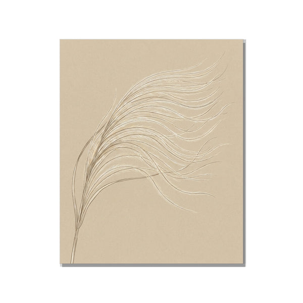 Toile décorative botanique minimaliste – Stipa