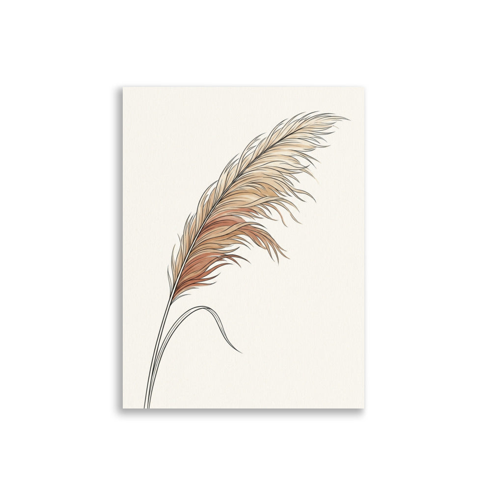 Poster Bohème Pampa Grass Beige Terracotta | Galerie - vue 1