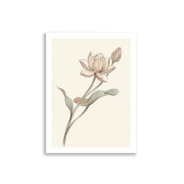 Affiche illustration botanique – Lotus Zen