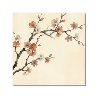 Toile déco botanique minimaliste salon – Cognassier du