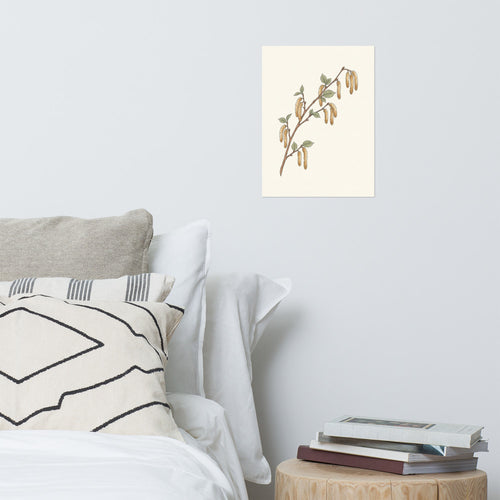 Affiche botanique minimaliste – Branche de noisetier - vue 2
